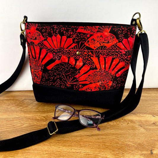 Out and About Crossbody Red Fans