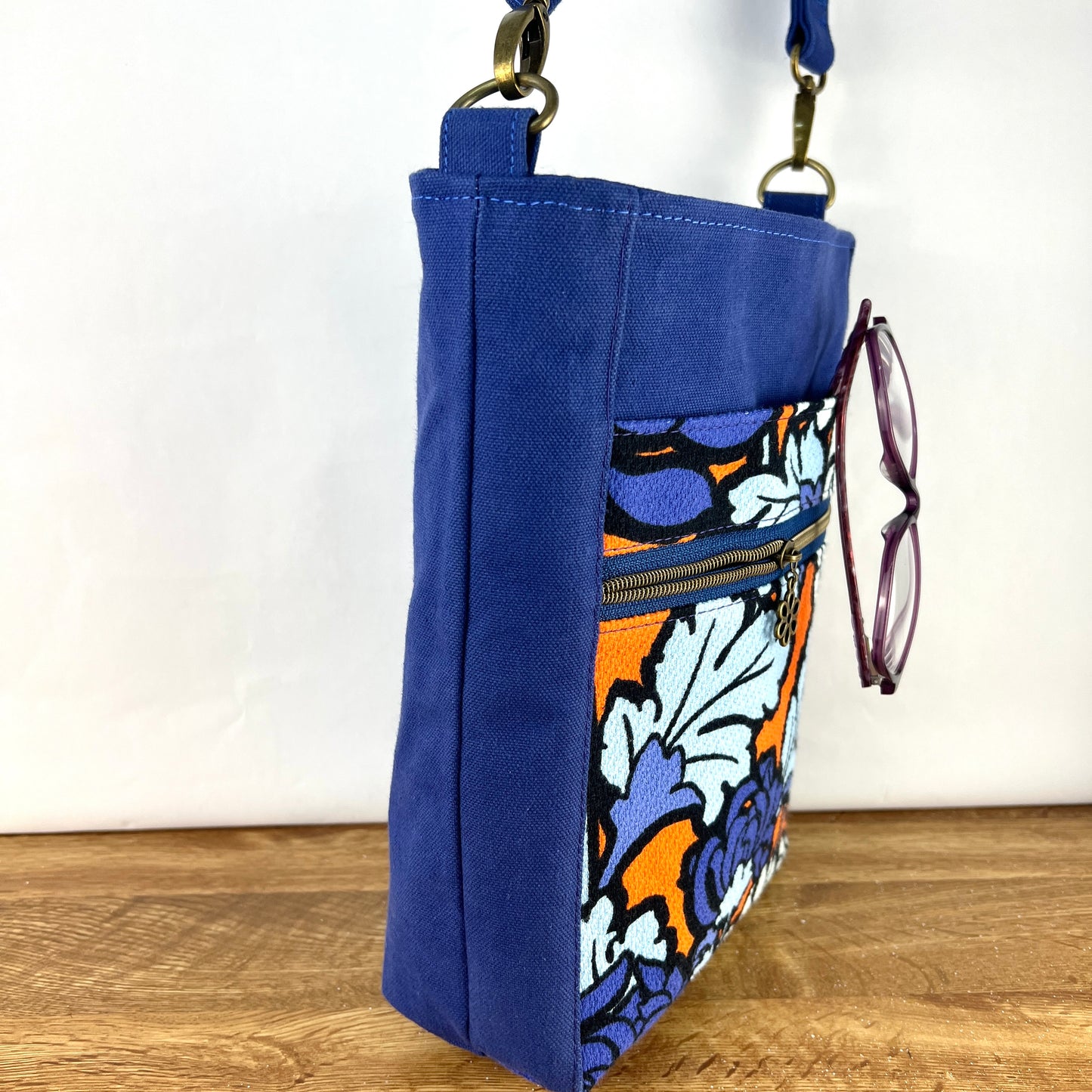 Small Crossbody Blue Floral