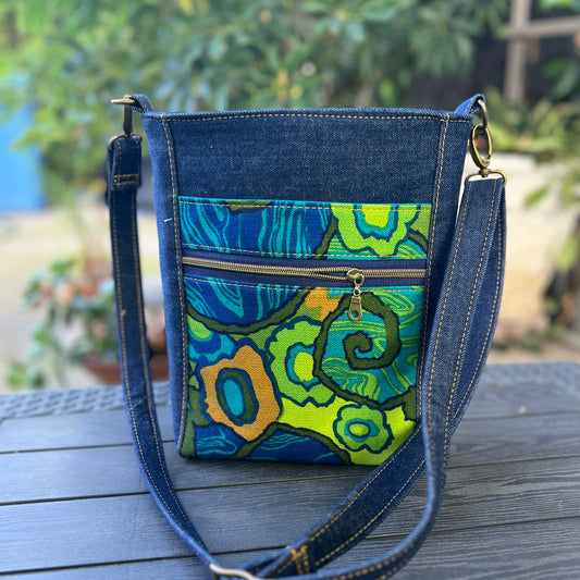 Small Crossbody Retro Blue/Green