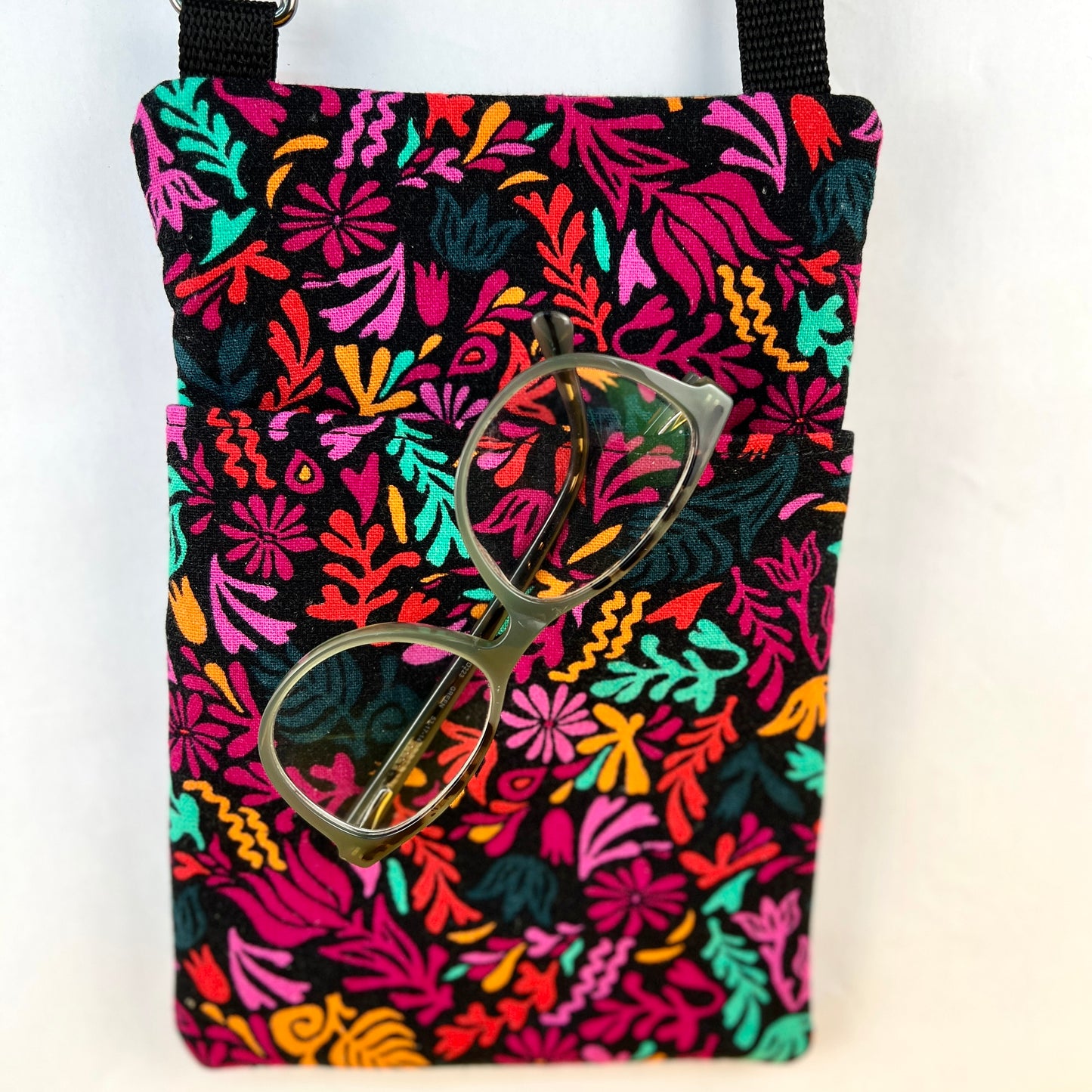 Mini Crossbody Bright Floral on Black