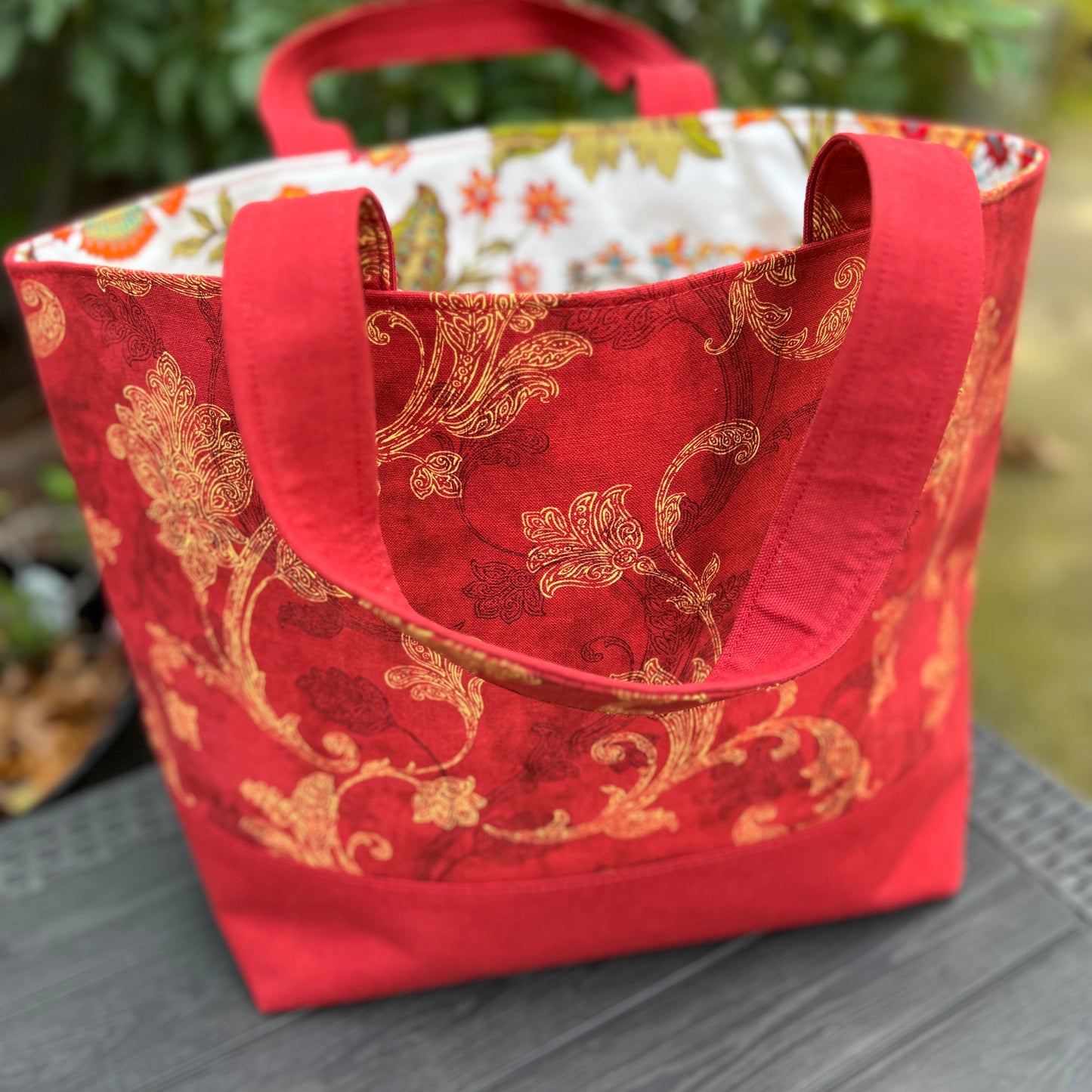 Market Tote Orange and Gold