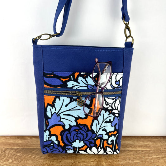 Small Crossbody Blue Floral