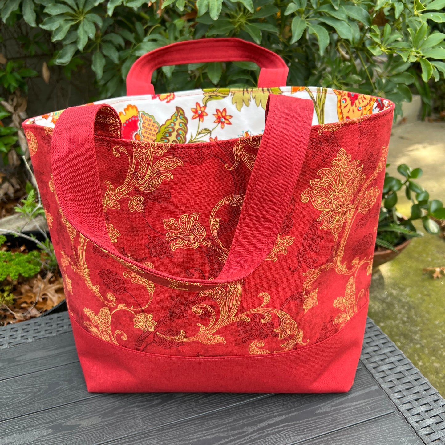 Market Tote Orange and Gold